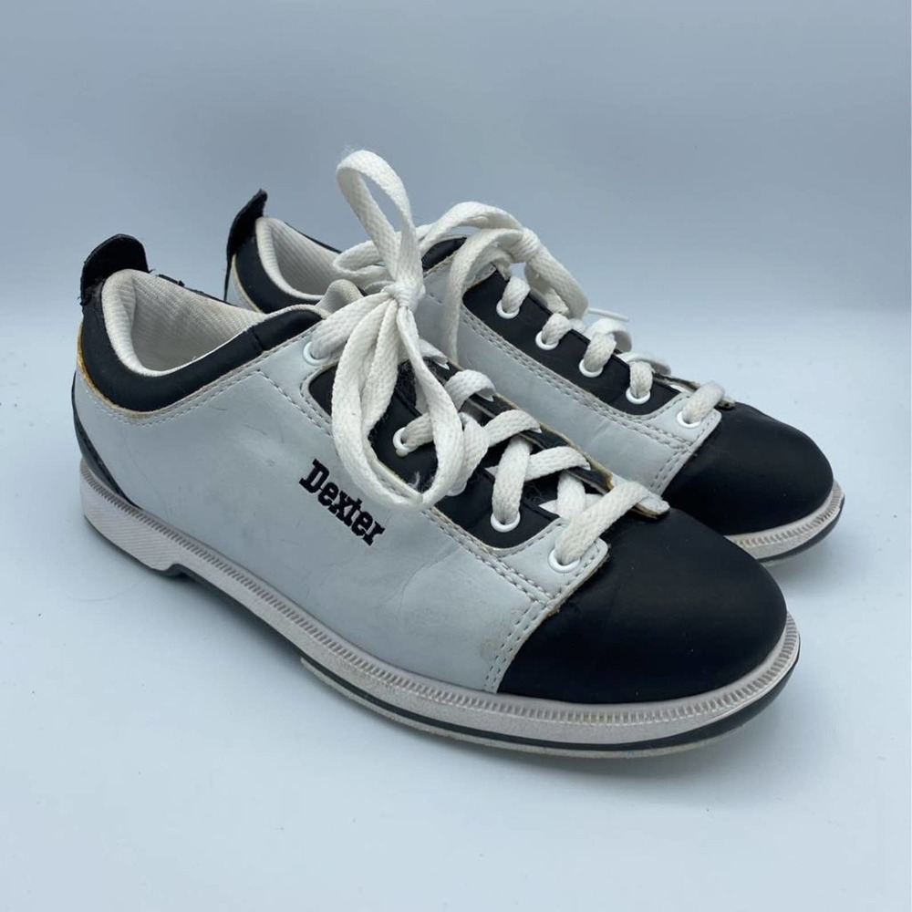 Dexter Womens Lucy Sneakers Shoes White B4010-1 Bowling Leather Lace Up 7M